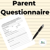 Parent questionnaire