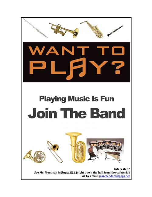 music overview marching band flyer