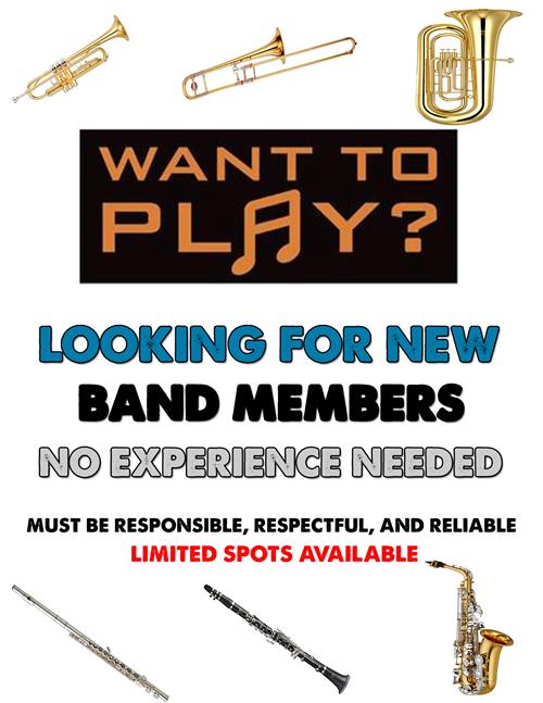 music interested in band school band flyer